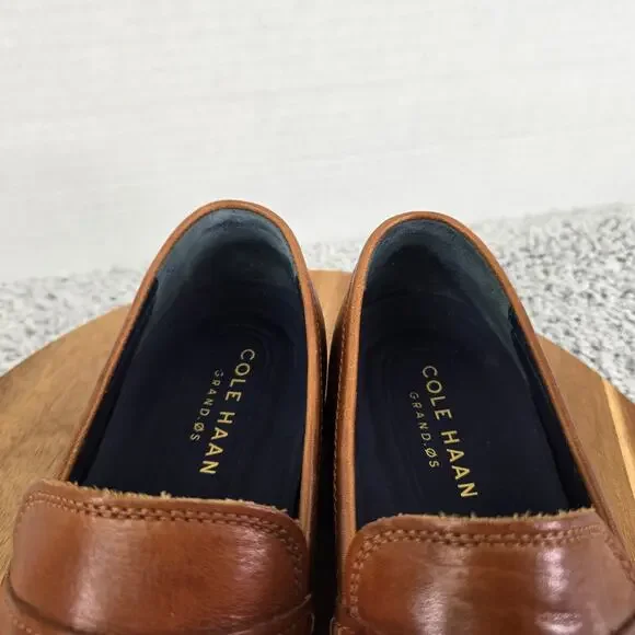 Cole Haan Mens 9.5M Jefferson Grand Brown Leather Casual Lifestyle Penny Loafer - Picture 12 of 13